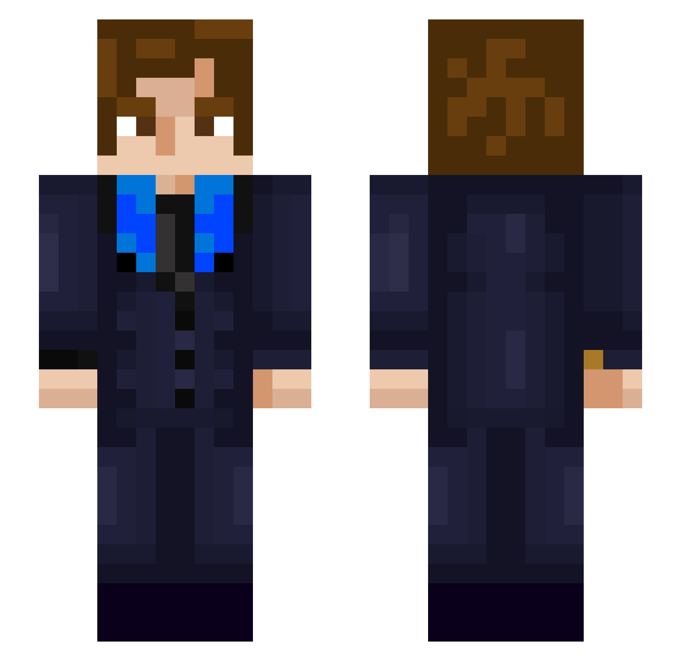Xjack33X Minecraft skin, front and back view