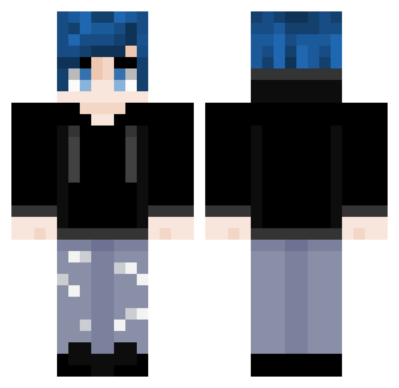 TheToady Minecraft skin, front and back view