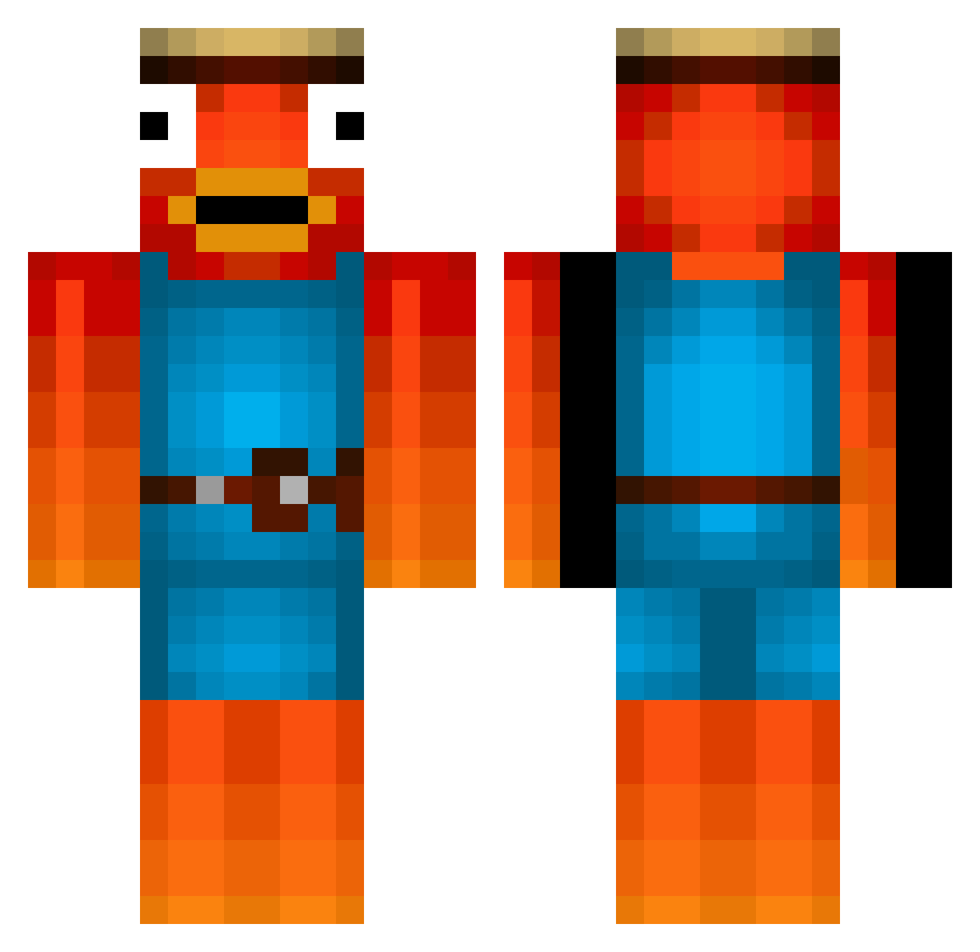 Bennedetto05 Minecraft skin, front and back view