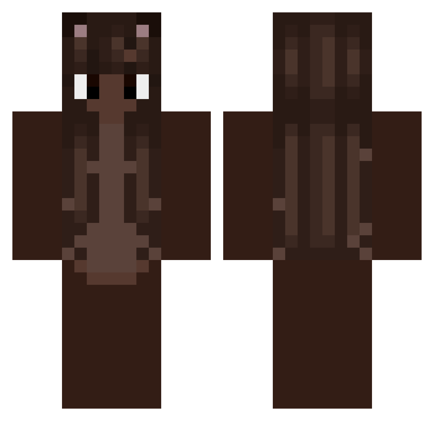 DaPandaPlaya Minecraft skin, front and back view