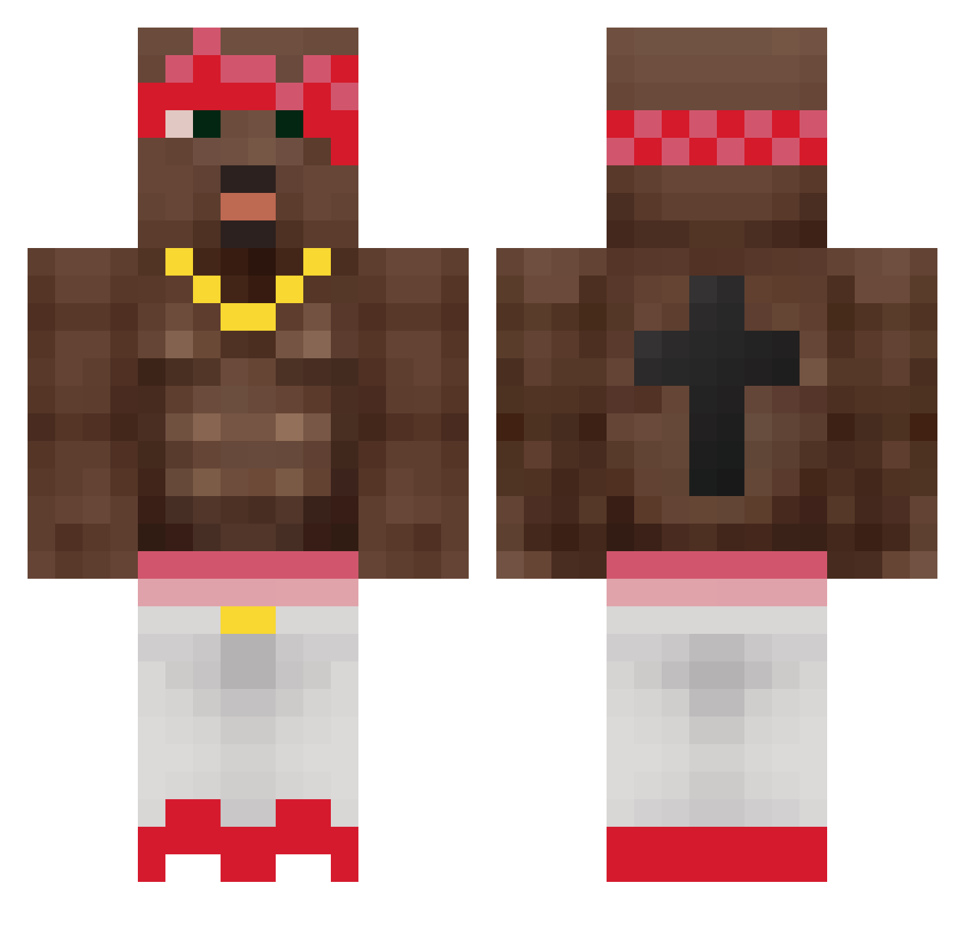 im_2pac Minecraft skin, front and back view