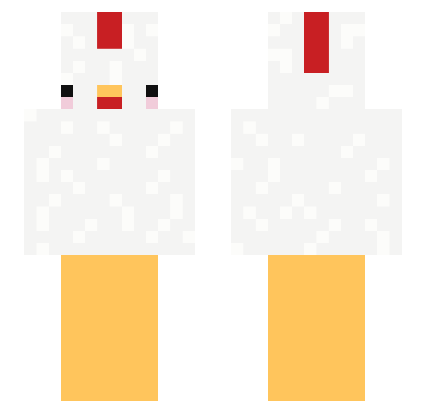 VanilloMC Minecraft skin, front and back view