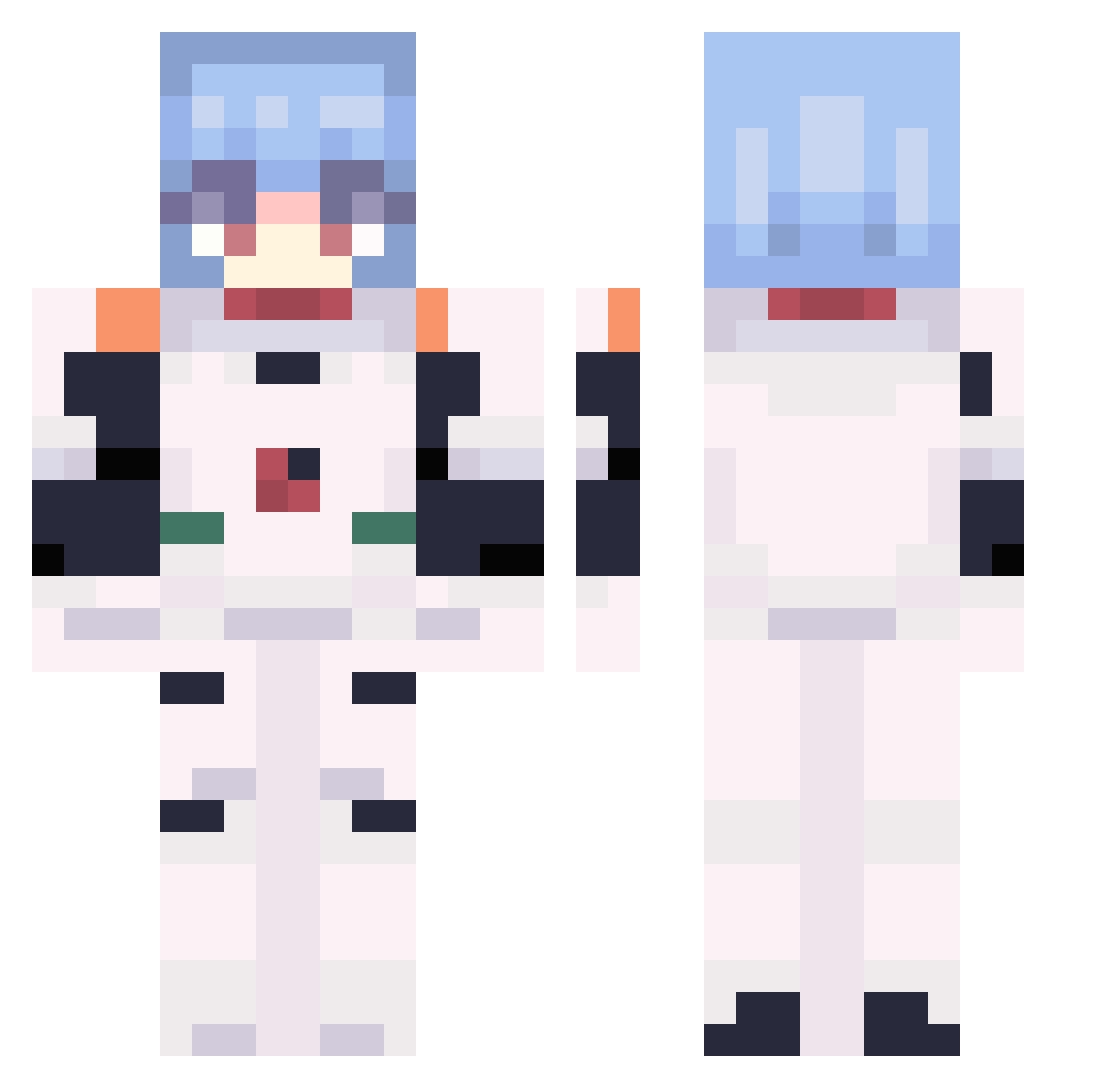Florens_ Minecraft skin, front and back view