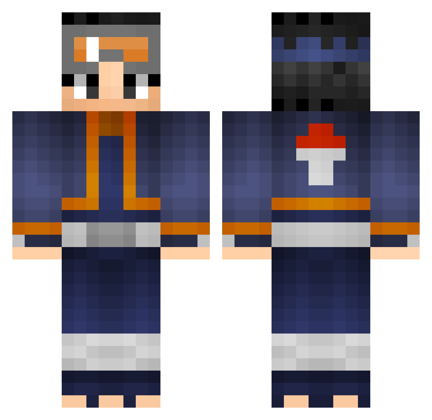 ADRIRACH17 Minecraft skin, front and back view