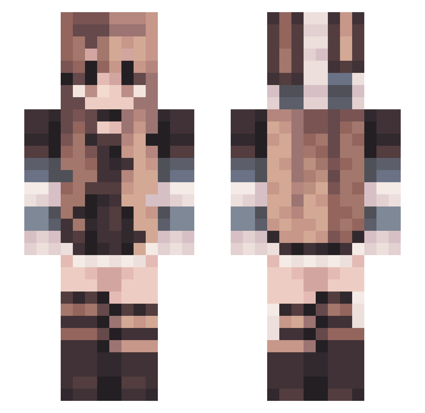 vivi1302 Minecraft skin, front and back view