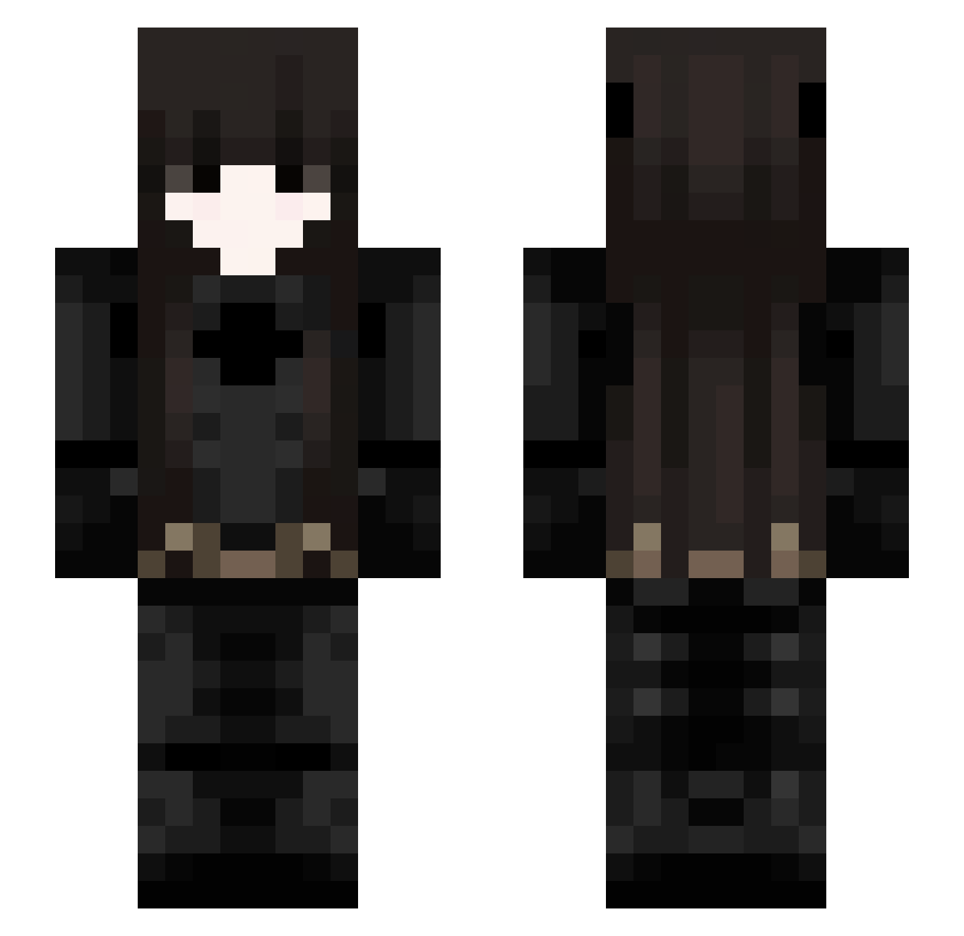 pxvarii Minecraft skin, front and back view