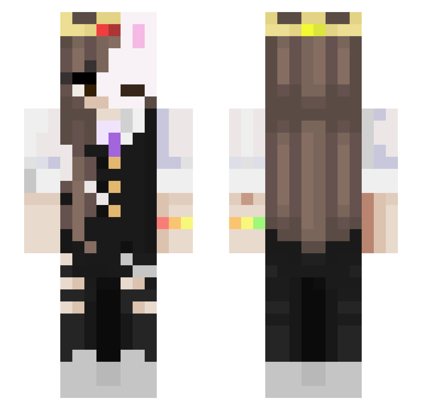 LAURBAL Minecraft skin, front and back view