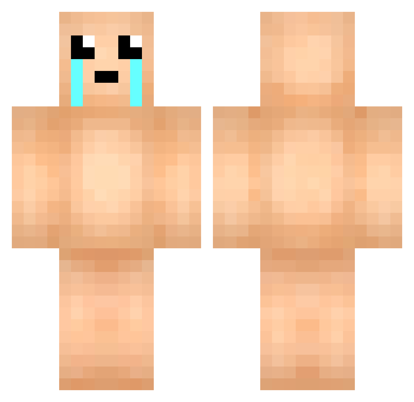 Medish Minecraft skin, front and back view