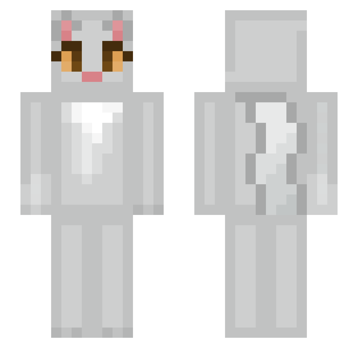 gab2isa Minecraft skin, front and back view