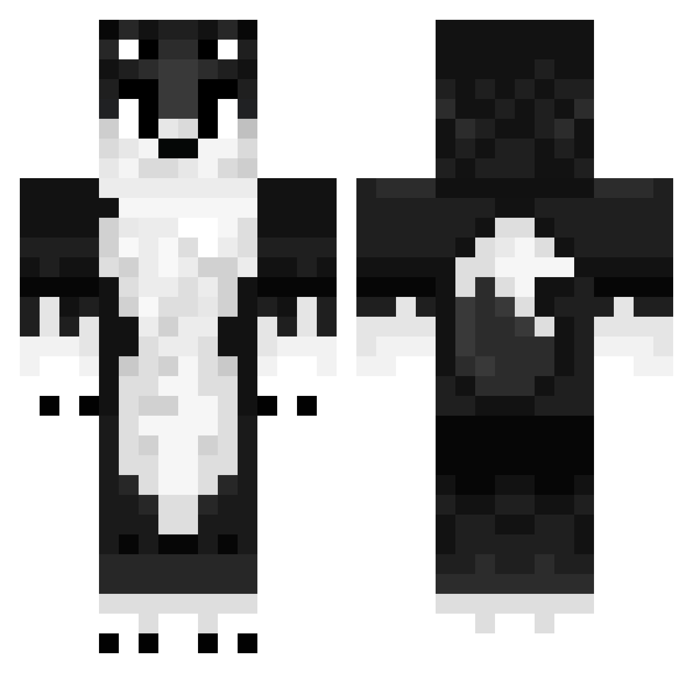 A_Great_Warrior Minecraft skin, front and back view
