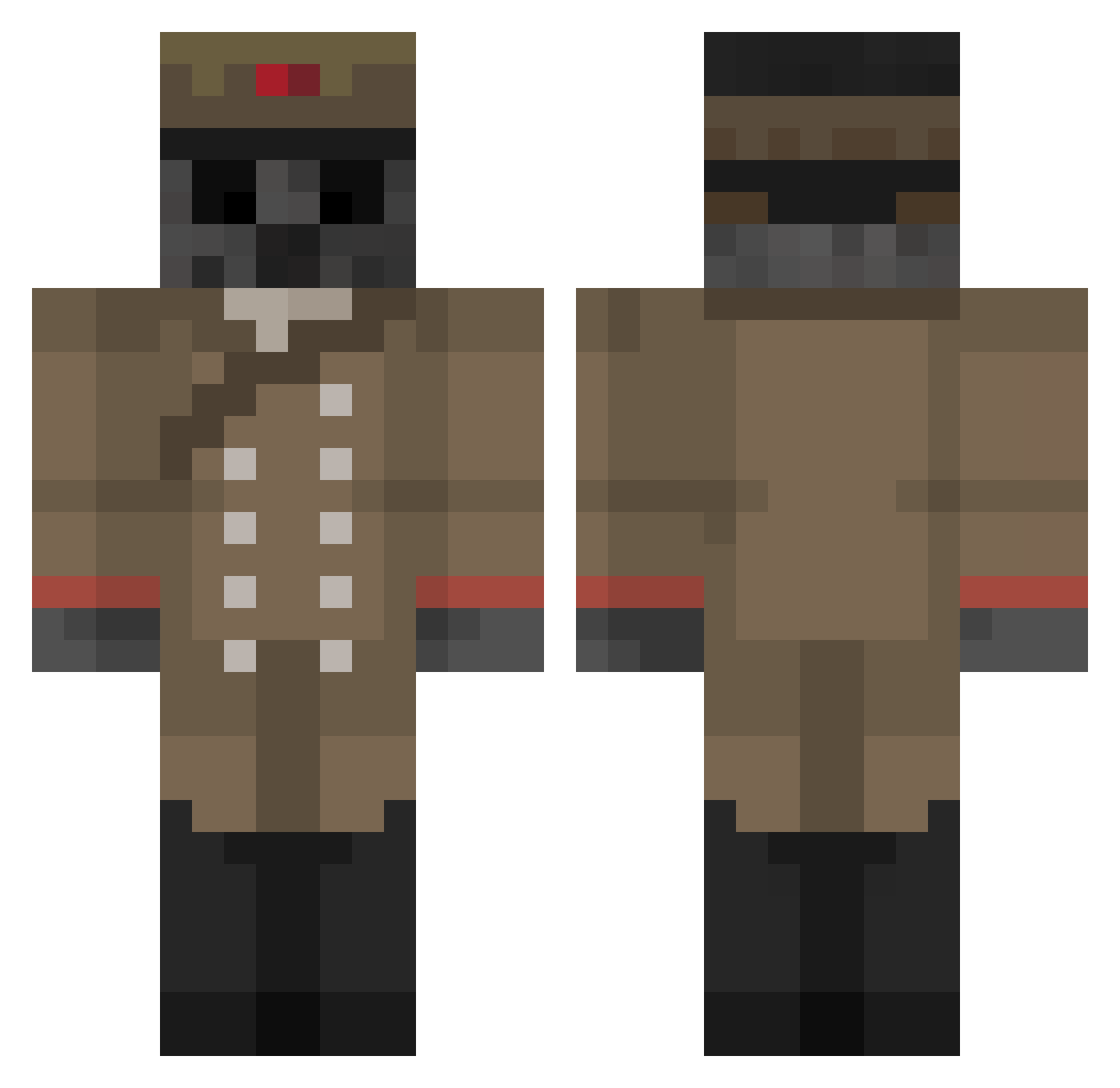 Ender6460 Minecraft skin, front and back view