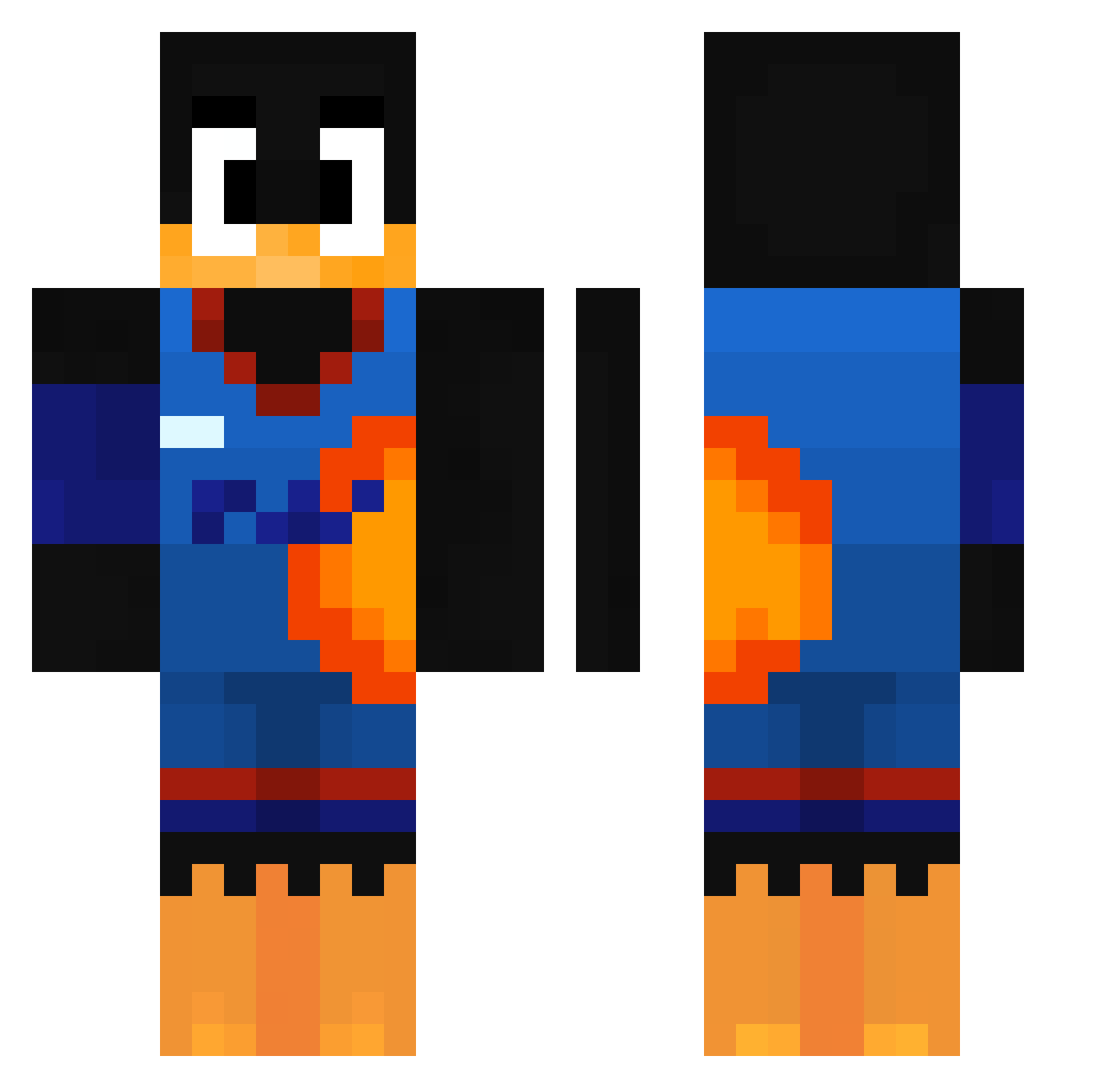 Po_L Minecraft skin, front and back view