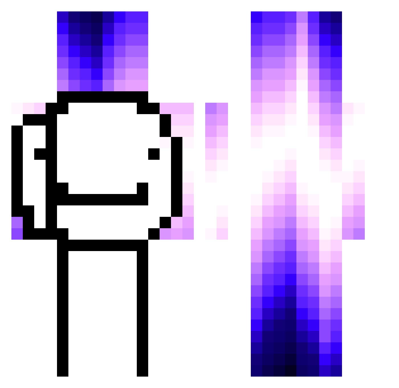 AmbroAndre Minecraft skin, front and back view