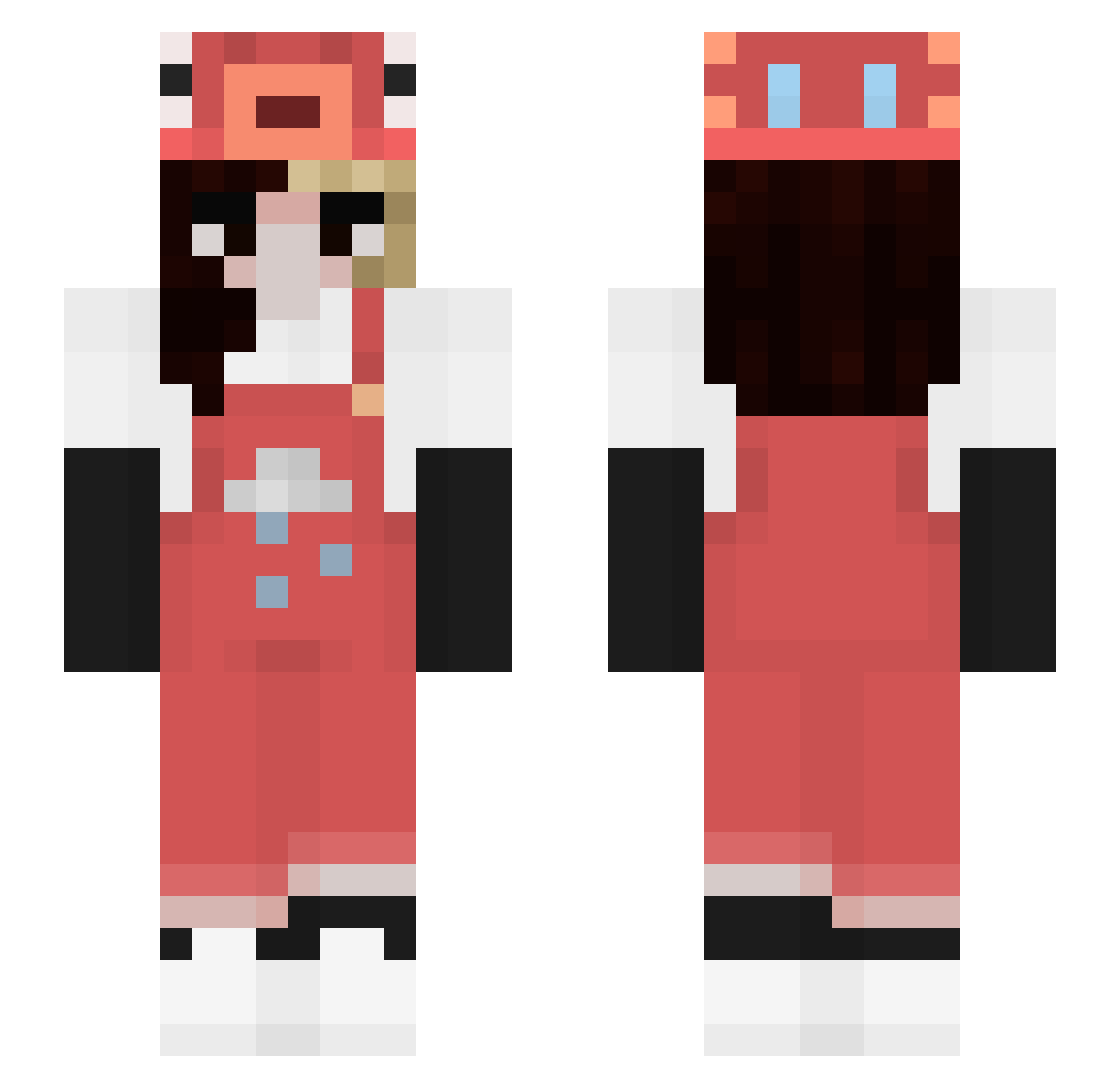 rismao Minecraft skin, front and back view