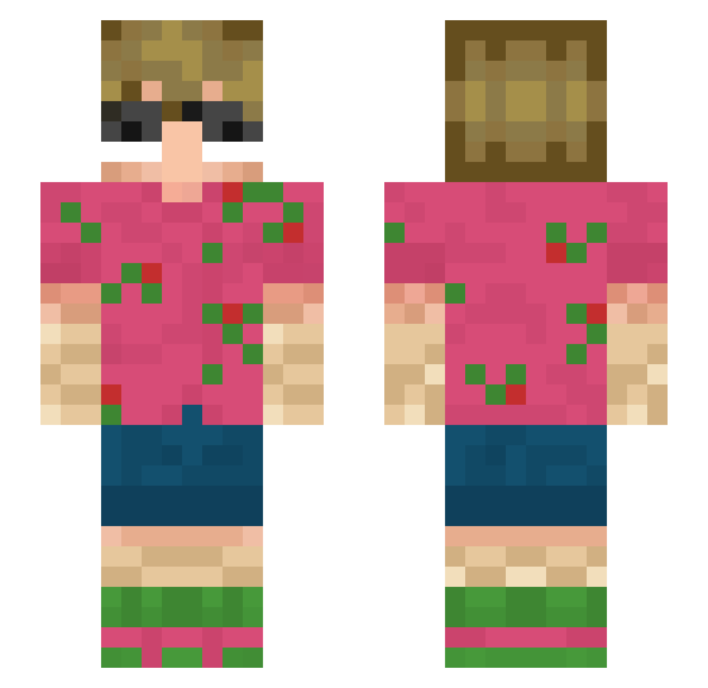 snazycraft Minecraft skin, front and back view