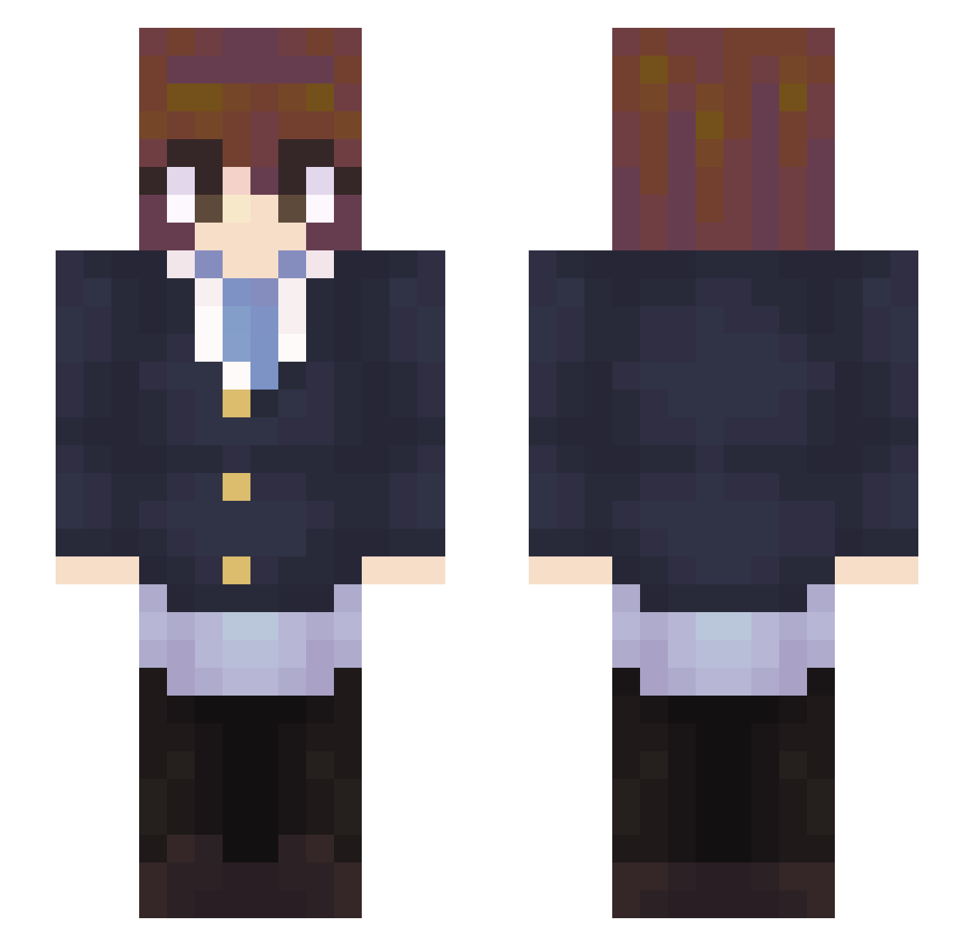 rotound Minecraft skin, front and back view