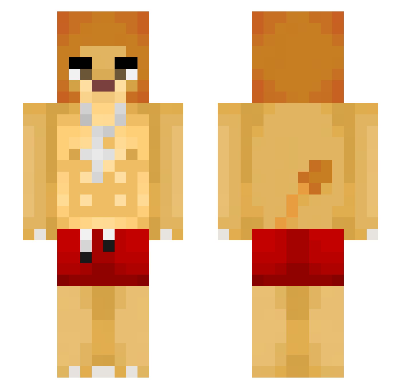 swczey Minecraft skin, front and back view
