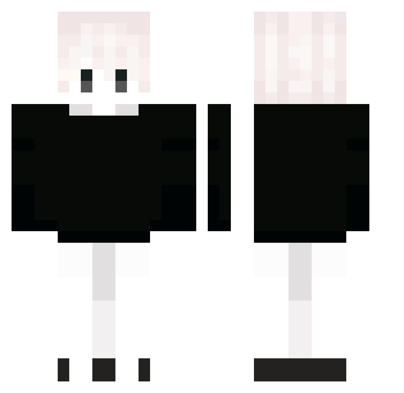 DrGlorp Minecraft skin, front and back view