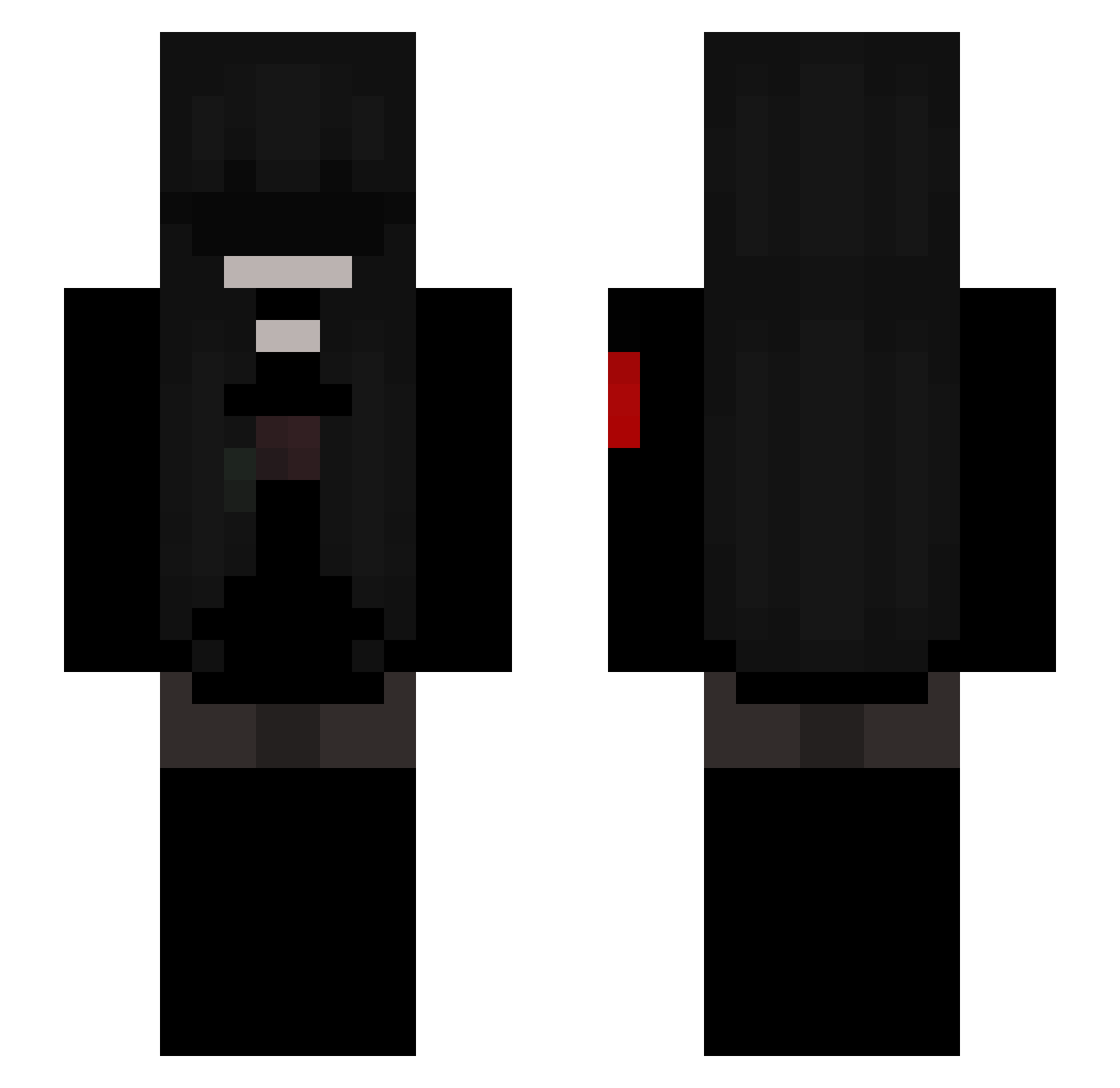 Projecteil Minecraft skin, front and back view