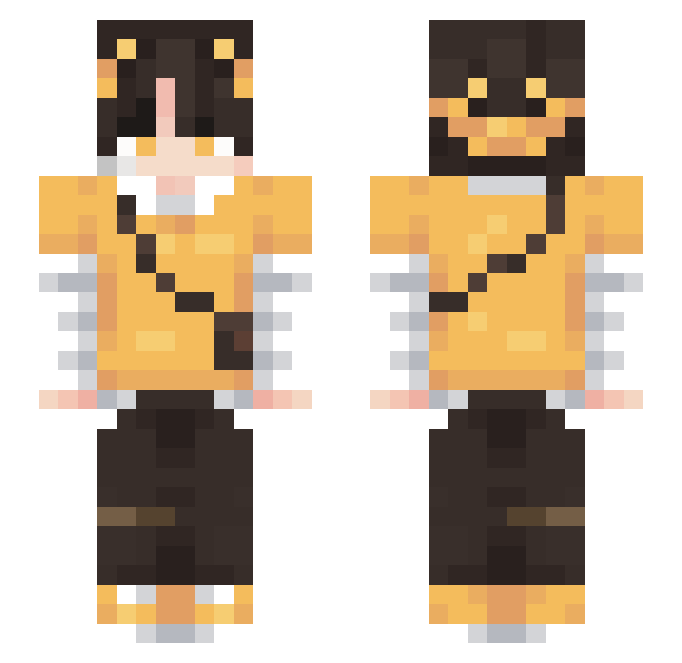 S1lentGalaxy Minecraft skin, front and back view
