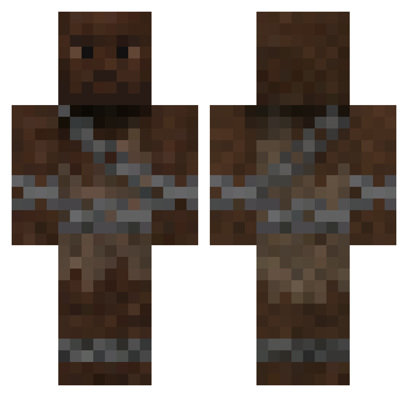 dirtblockeater_ Minecraft skin, front and back view
