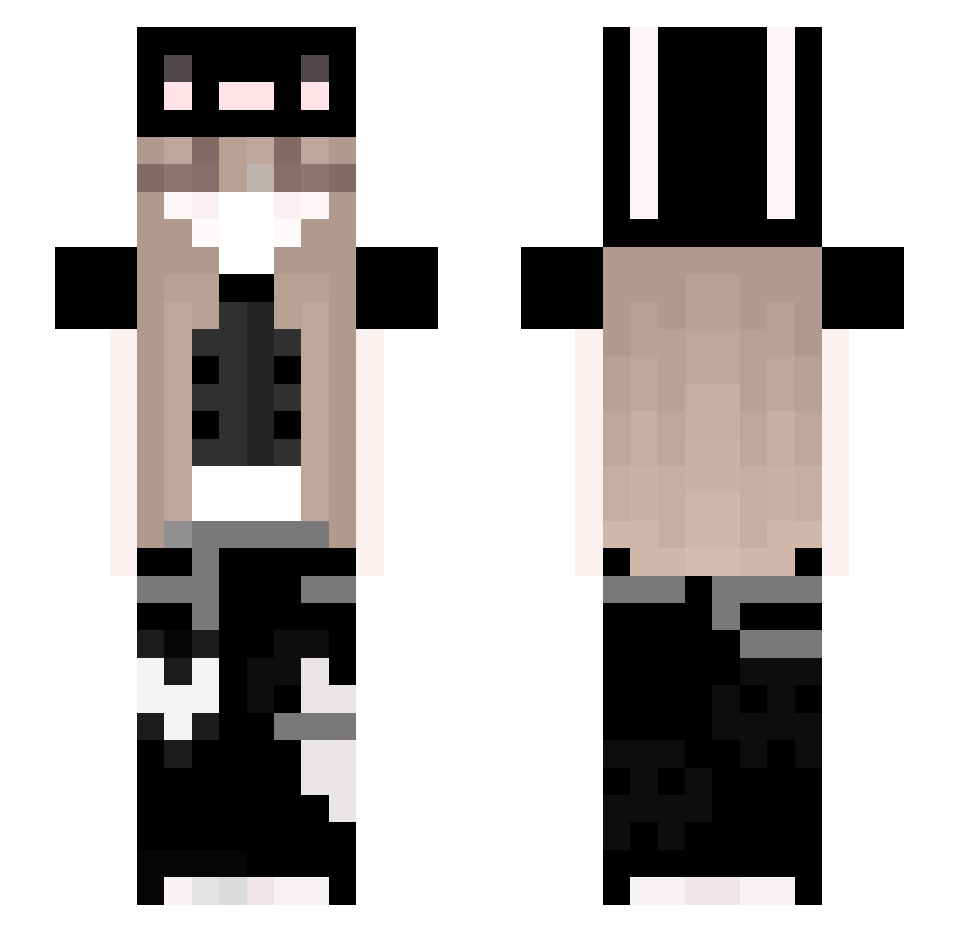 Simona1817 Minecraft skin, front and back view