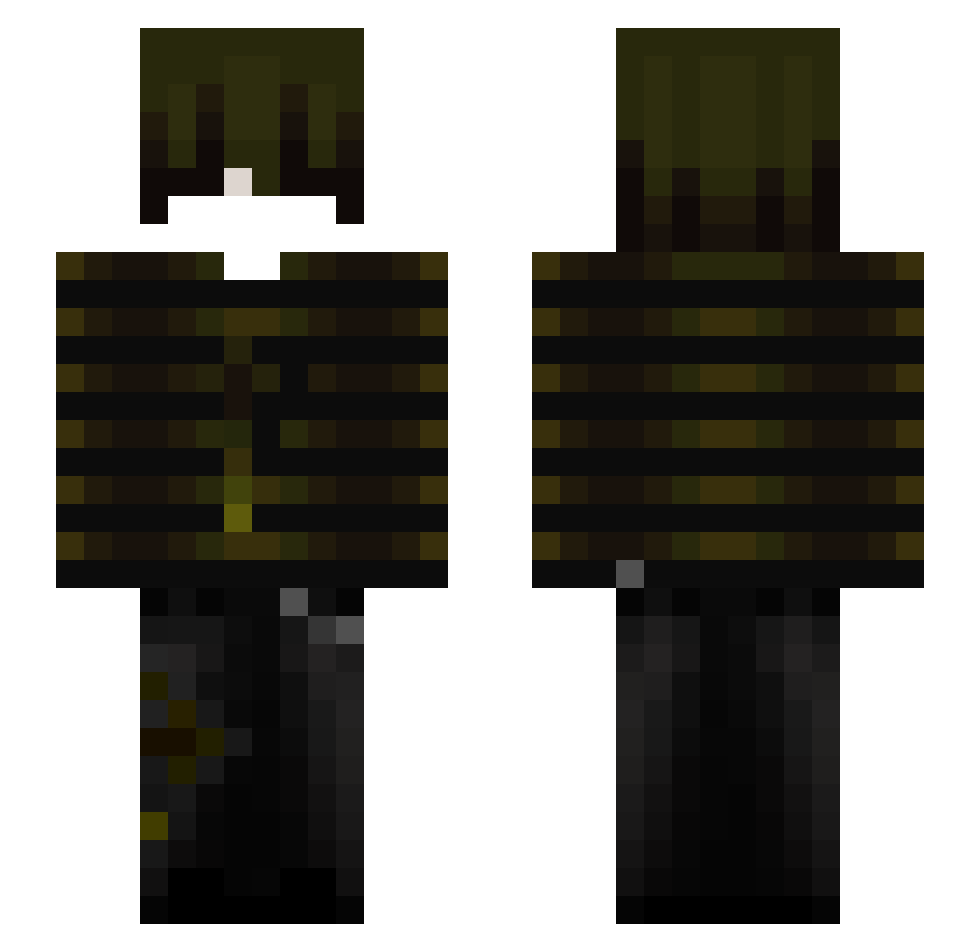 Philbdo Minecraft skin, front and back view