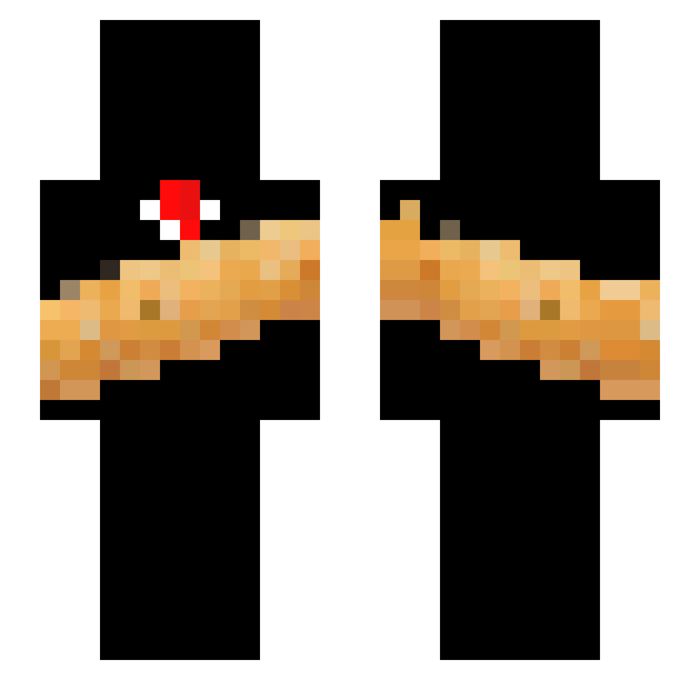 ItzPaul14 Minecraft skin, front and back view