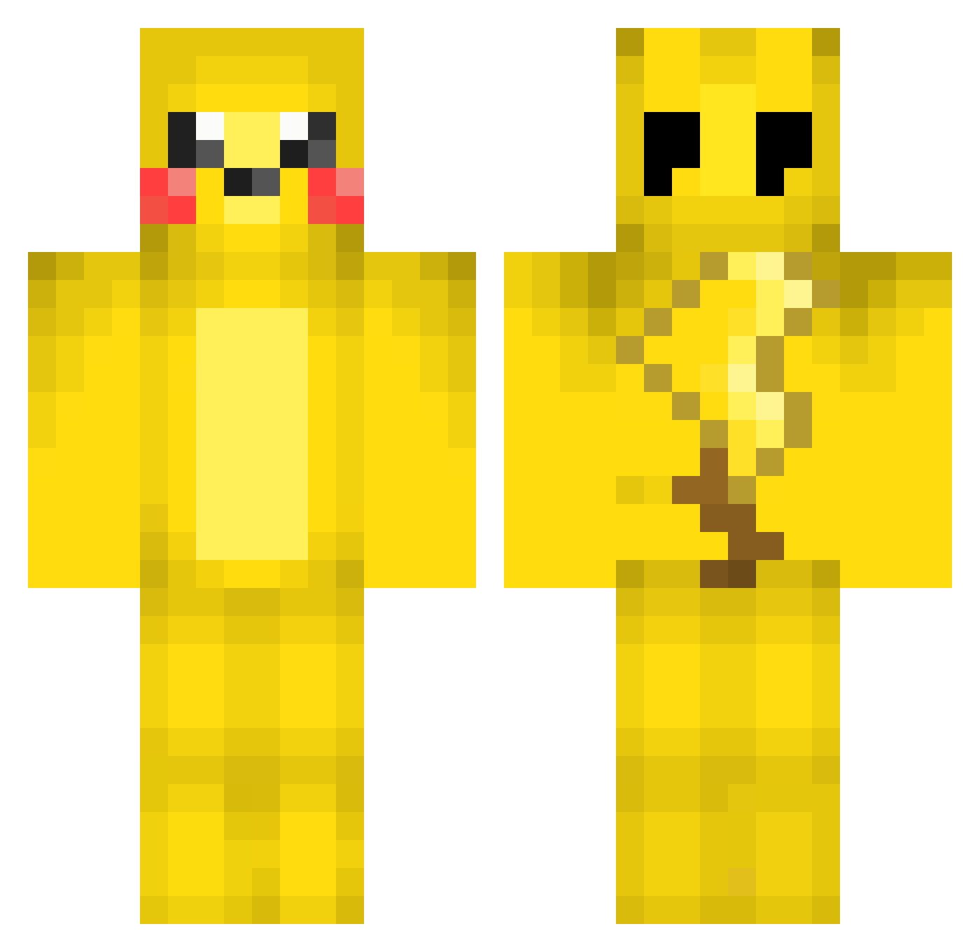 xCuti7 Minecraft skin, front and back view