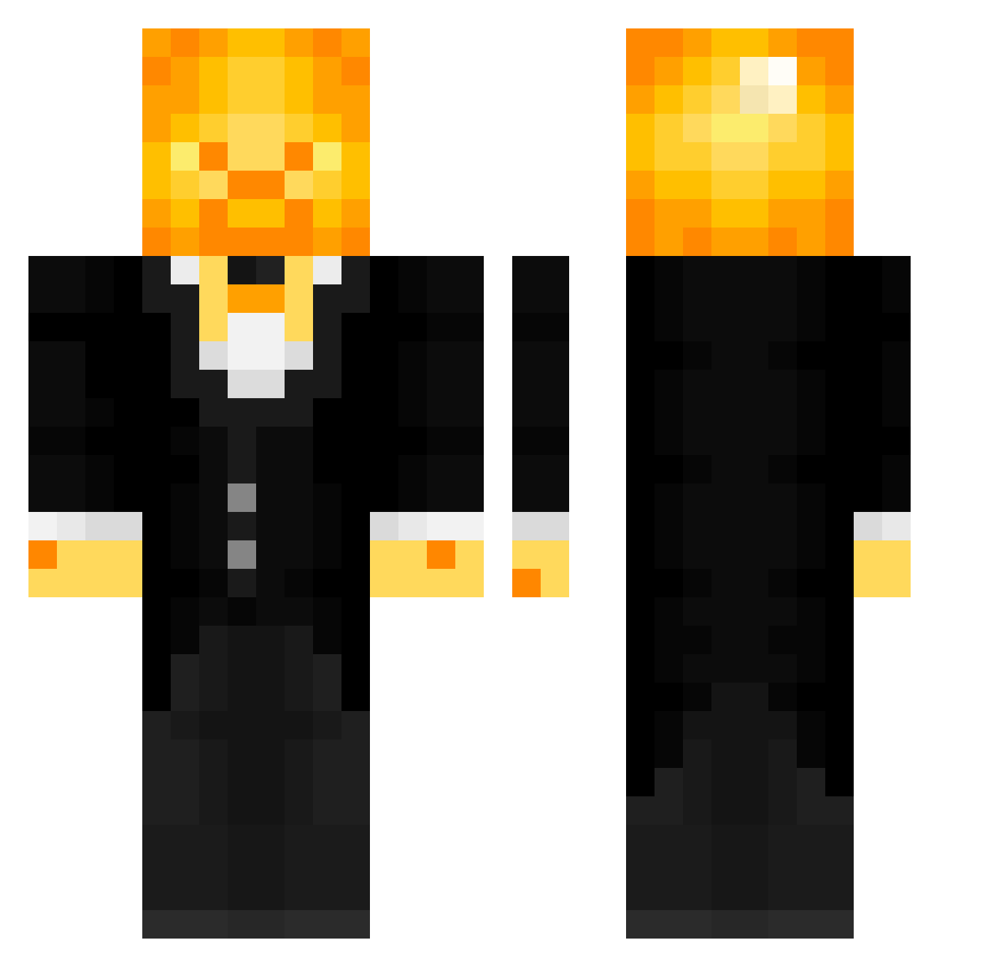 SpotChannel9210 Minecraft skin, front and back view