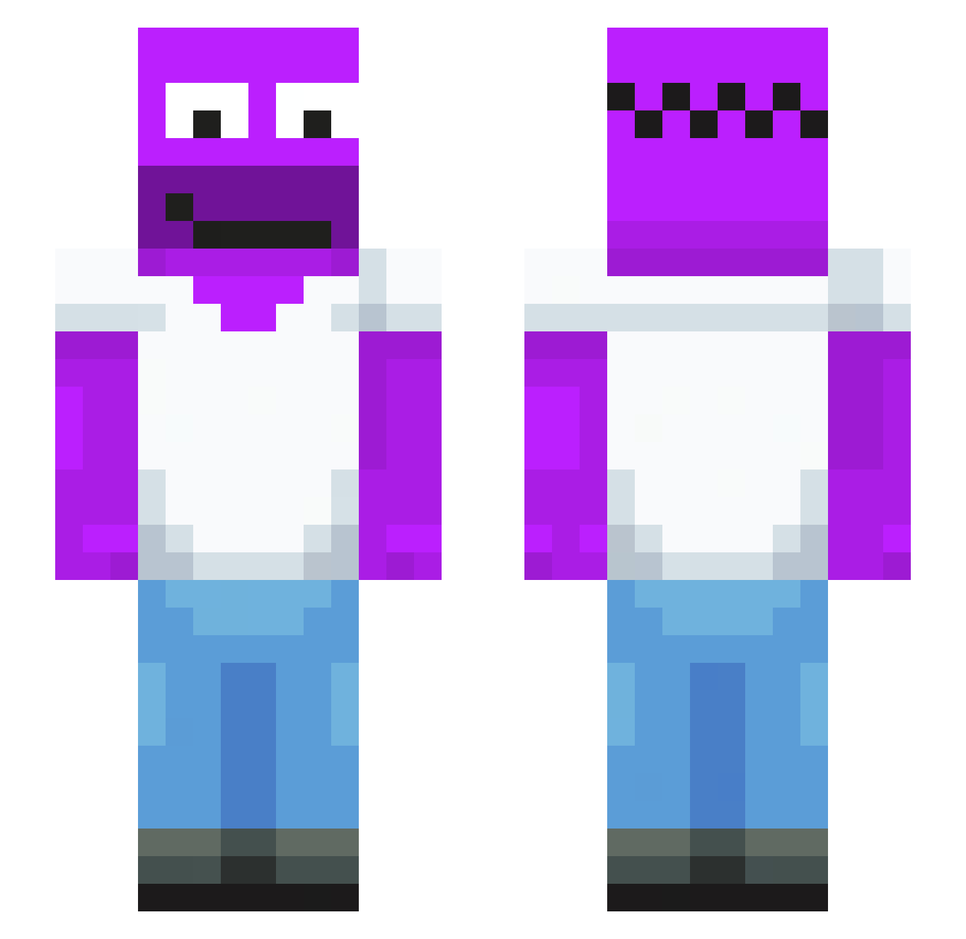 SebaDM_ Minecraft skin, front and back view
