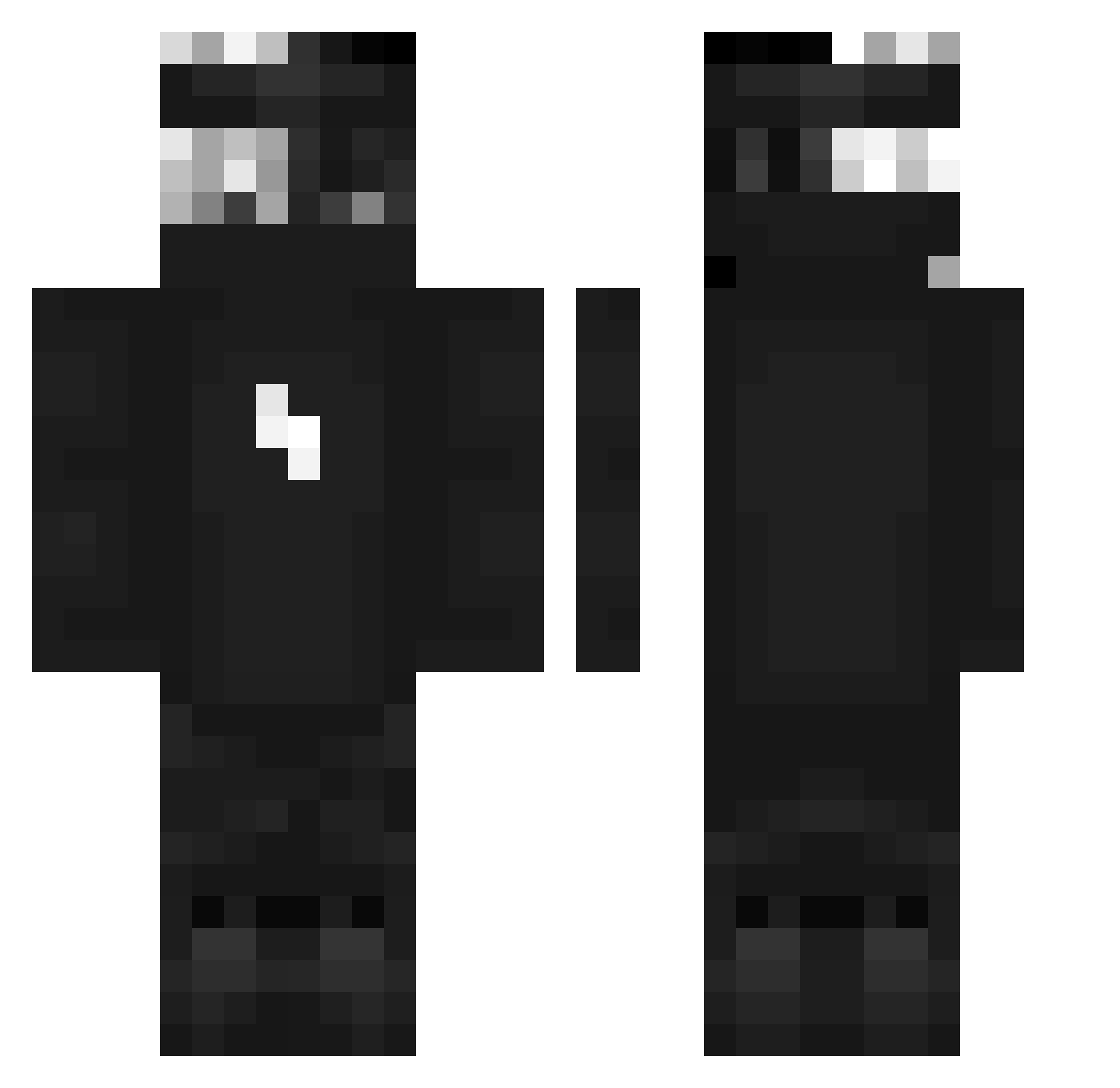 Brotrian Minecraft skin, front and back view