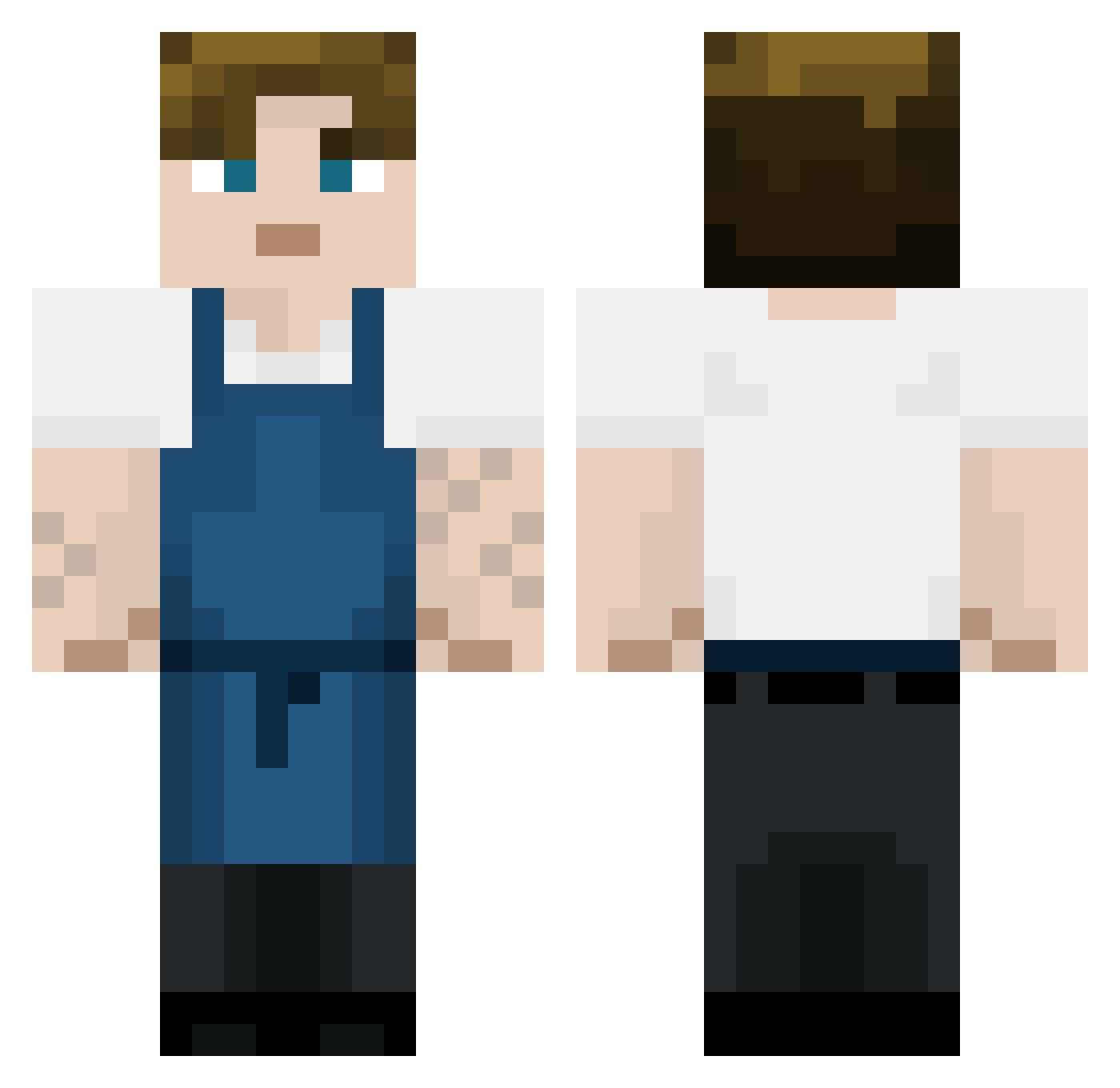 ThatOctopusGuy Minecraft skin, front and back view