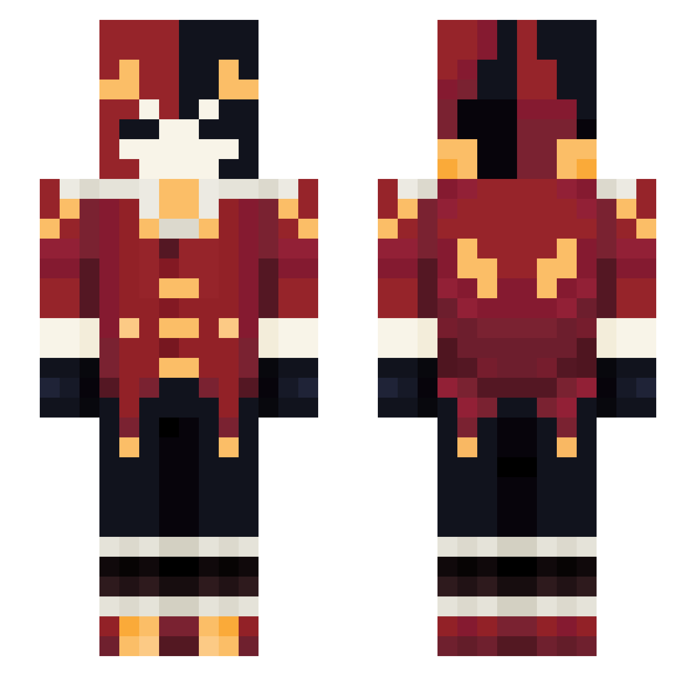 ss_ql Minecraft skin, front and back view