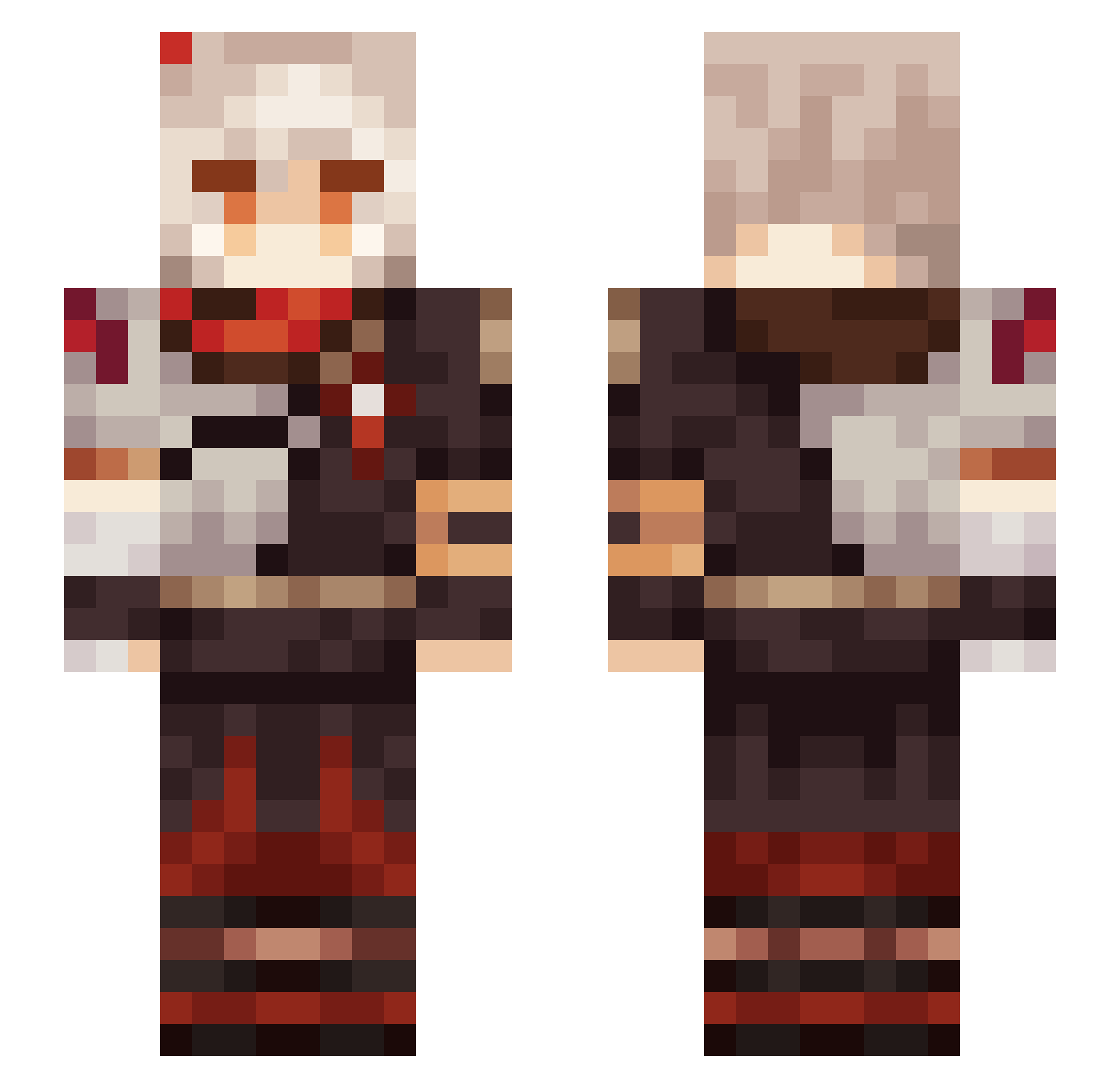 Matheusariosa041 Minecraft skin, front and back view