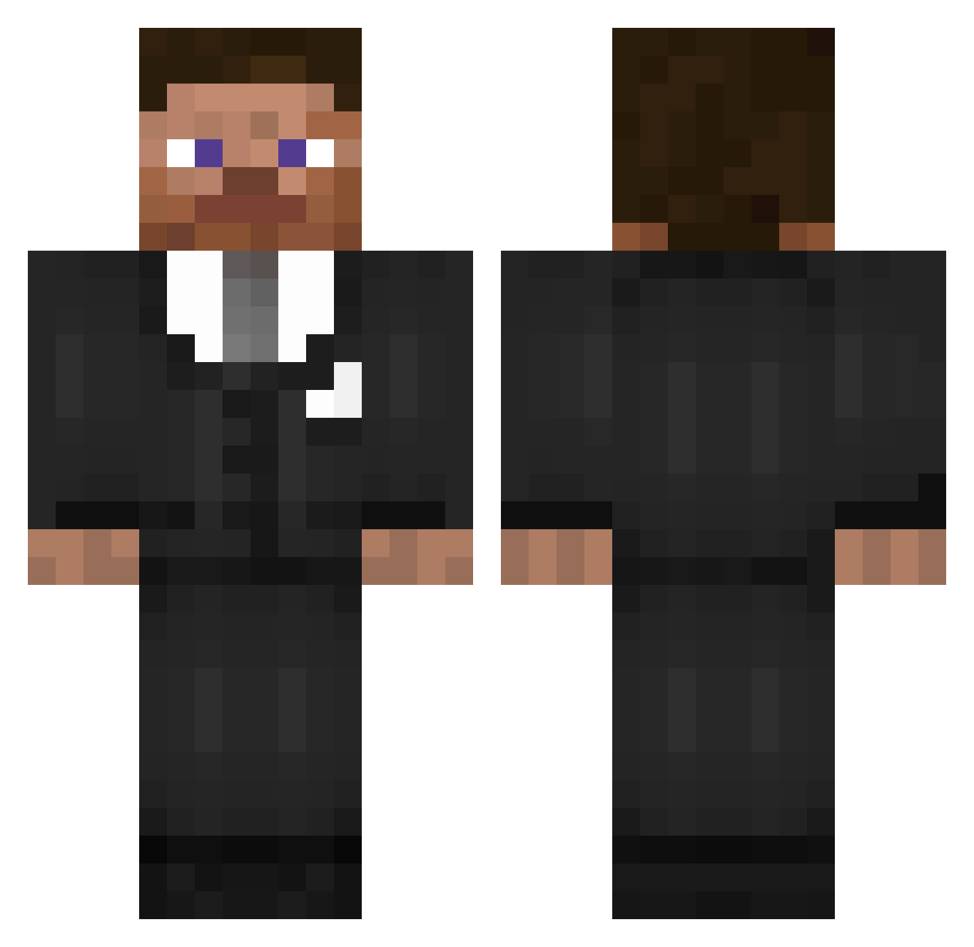 ostt Minecraft skin, front and back view