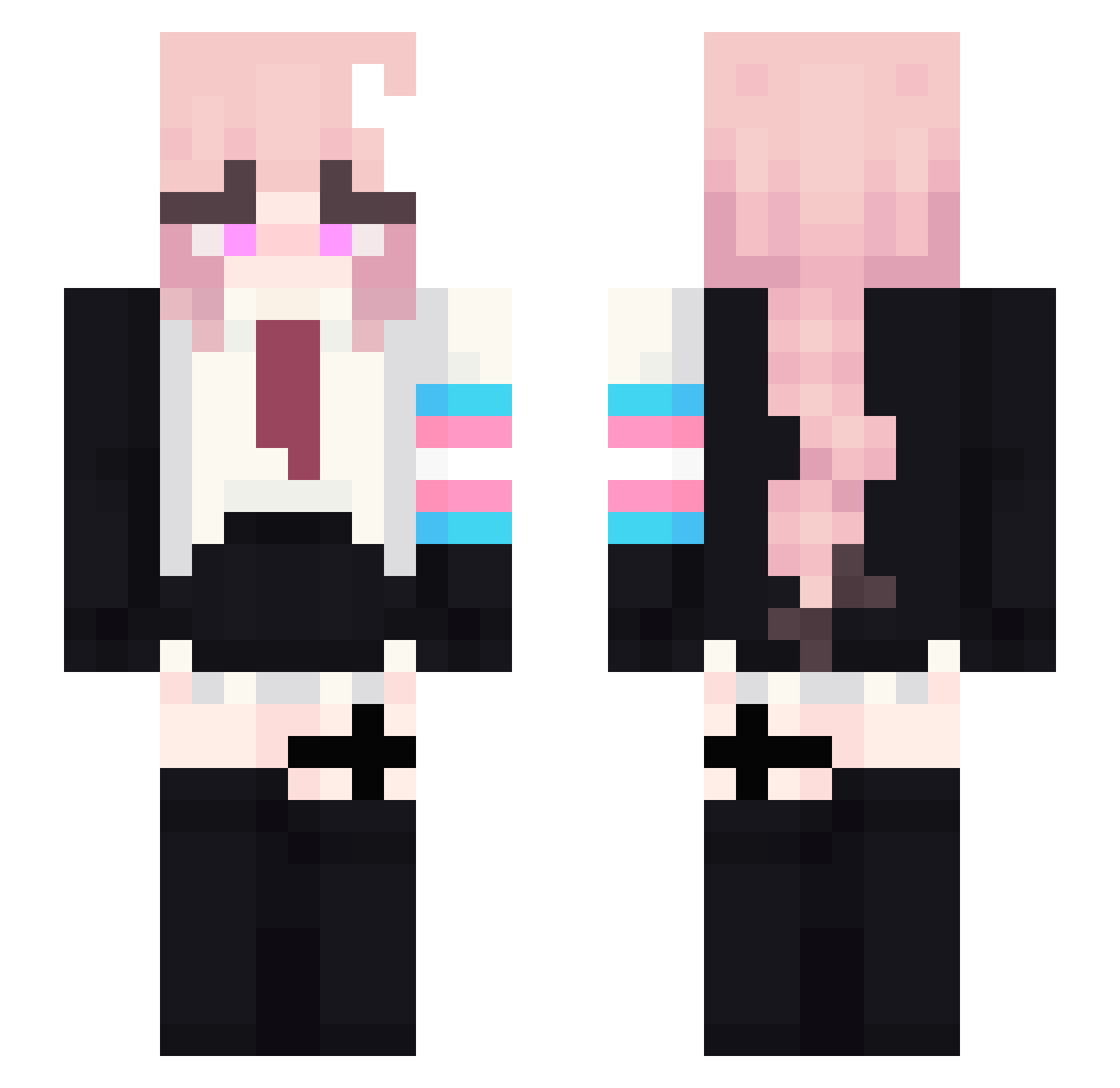 6818 Minecraft skin, front and back view