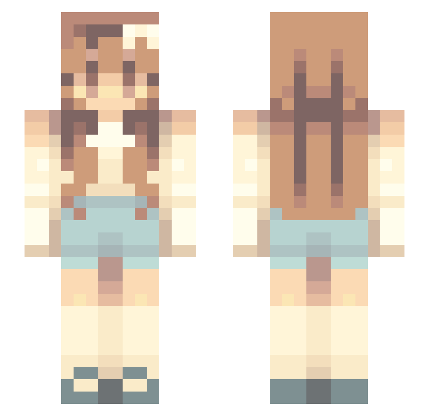 jeremyysk Minecraft skin, front and back view
