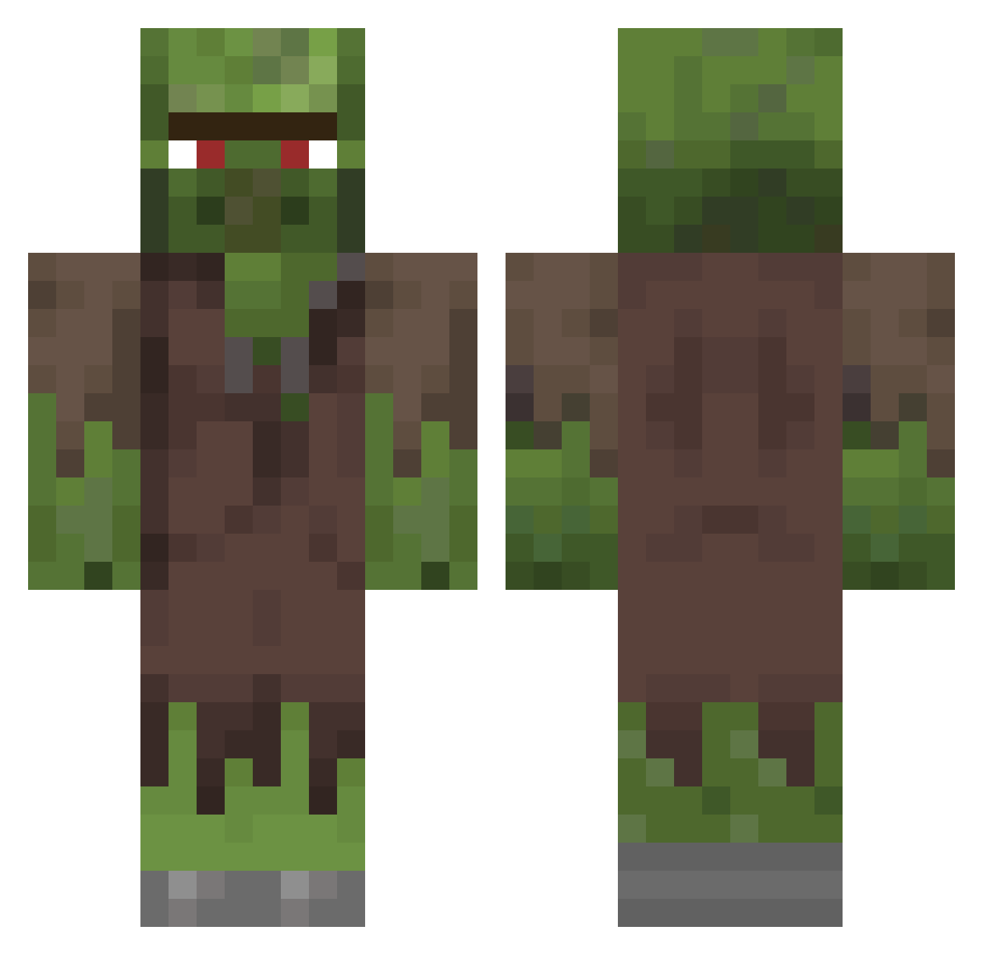 Malusa6609 Minecraft skin, front and back view