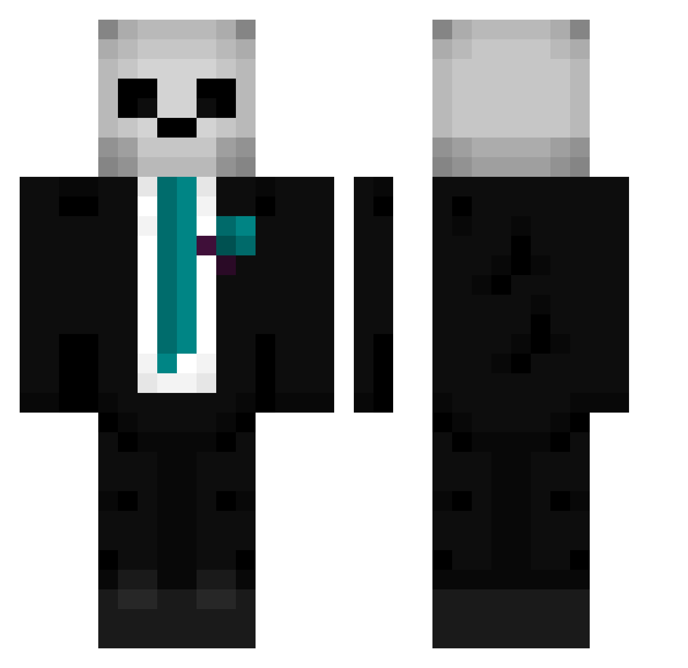 RoBz301 Minecraft skin, front and back view