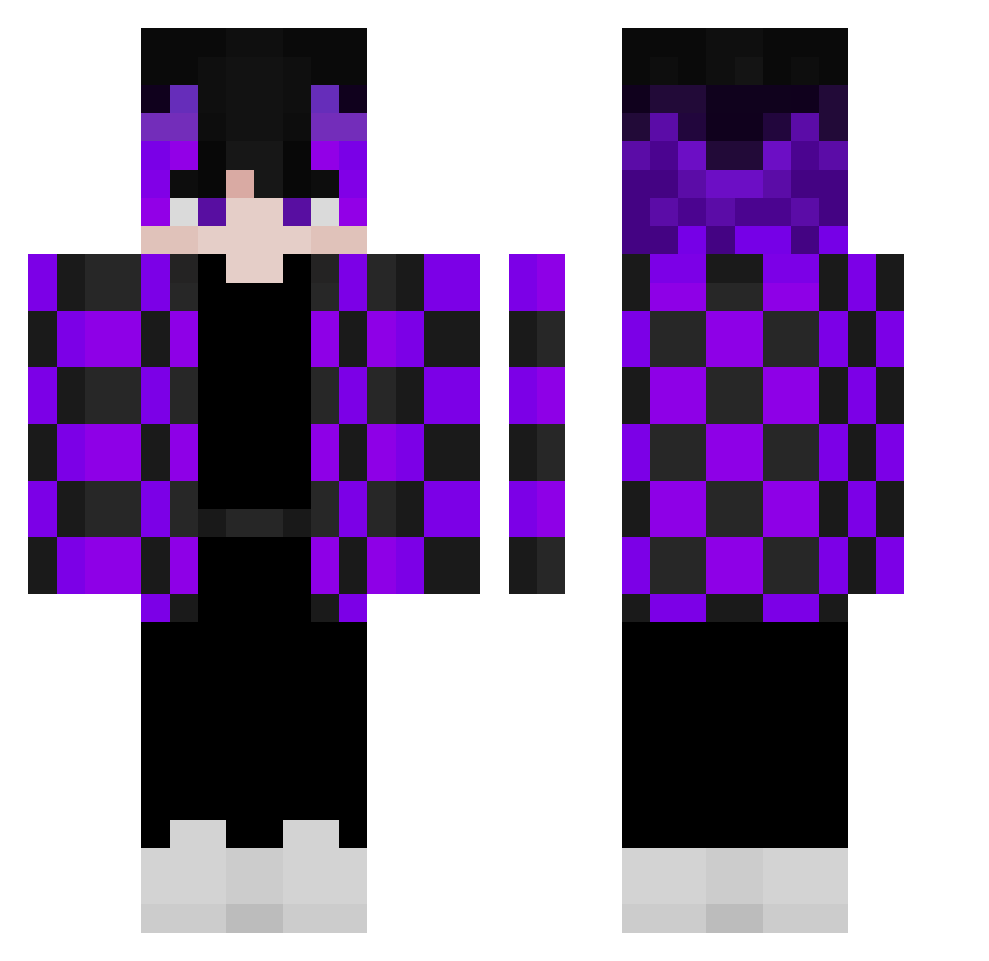 Zeymeeh_h Minecraft skin, front and back view