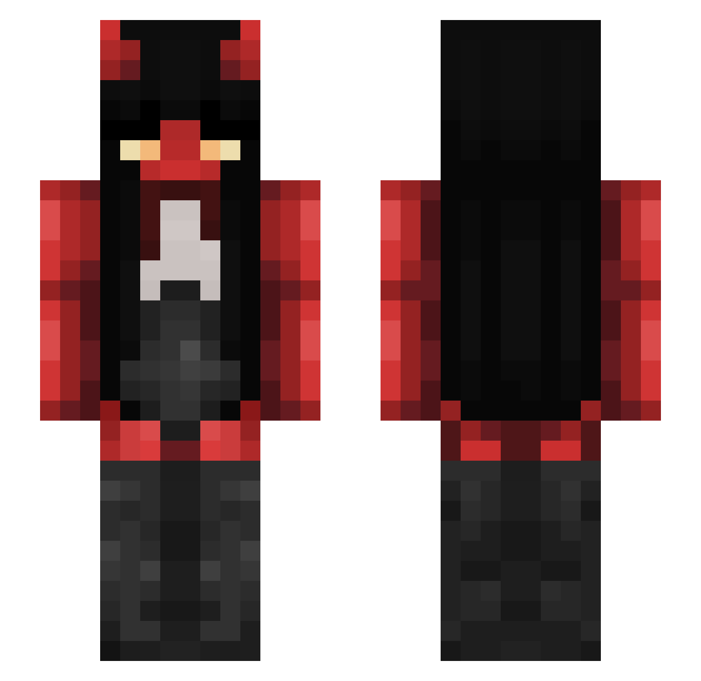 theplanetm4rs Minecraft skin, front and back view