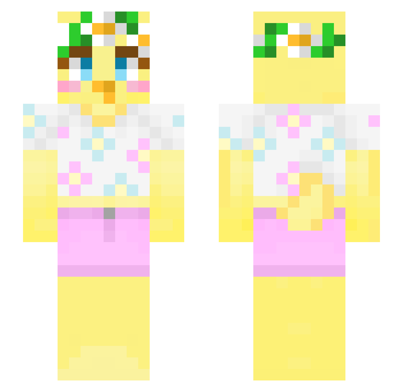 sweety_chan_ Minecraft skin, front and back view