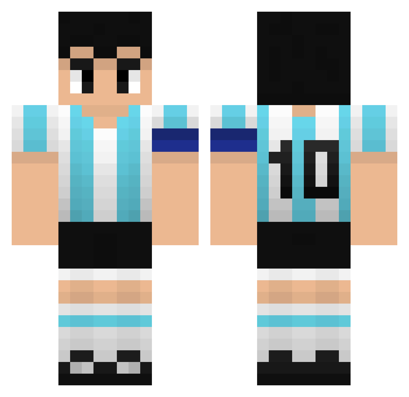 Aaron_punga423 Minecraft skin, front and back view