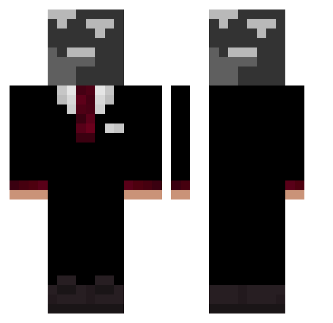 Dilulinito Minecraft skin, front and back view