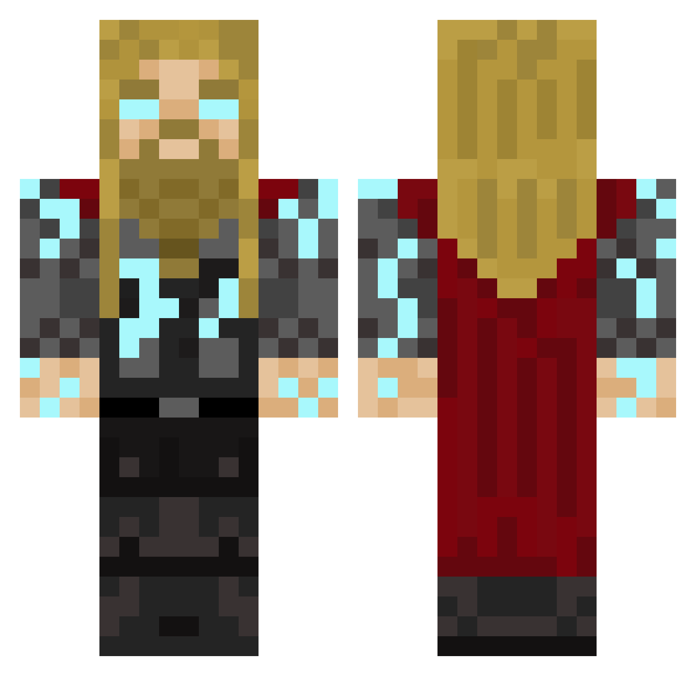Enjamb Minecraft skin, front and back view