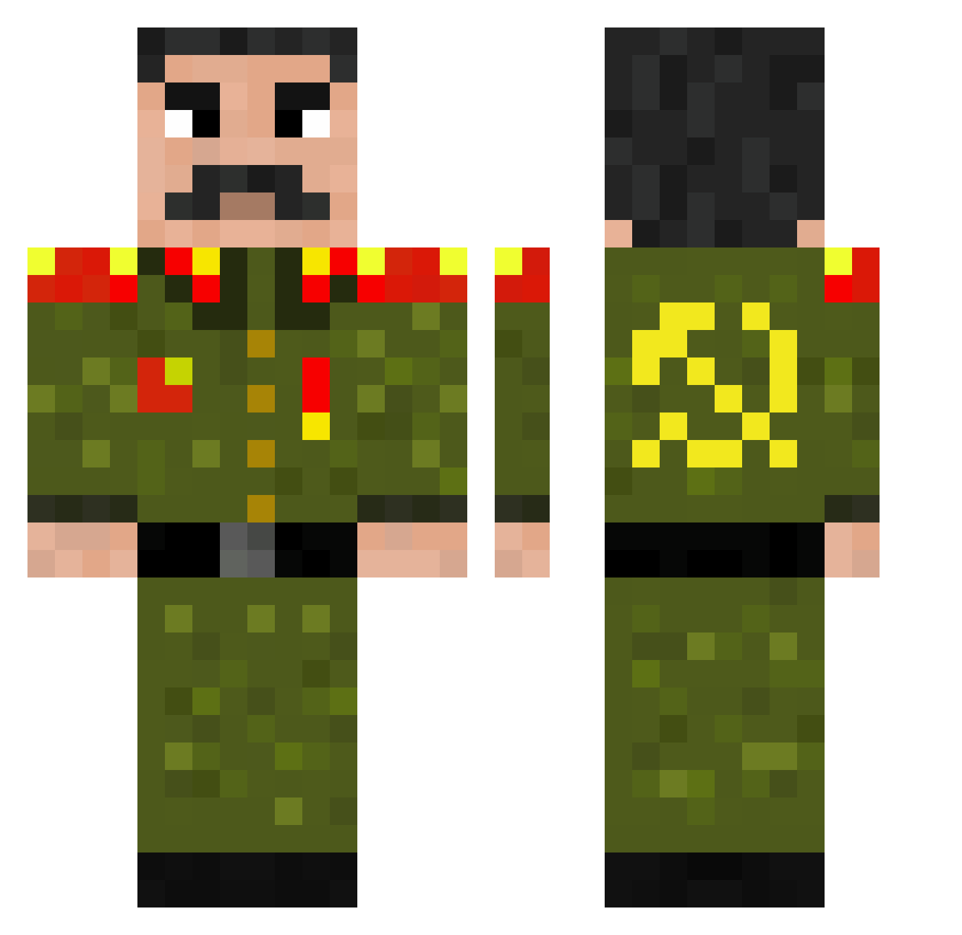 Richard_Wood Minecraft skin, front and back view