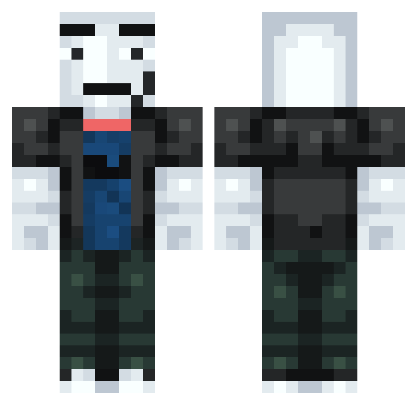 LeM1s Minecraft skin, front and back view