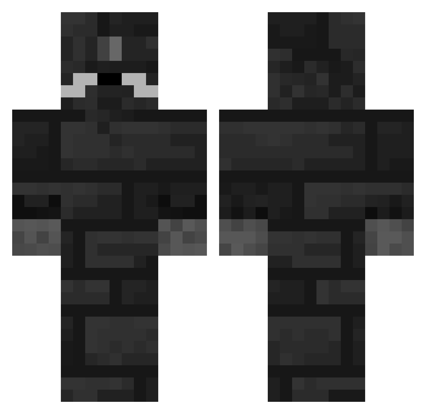 Eselhome Minecraft skin, front and back view
