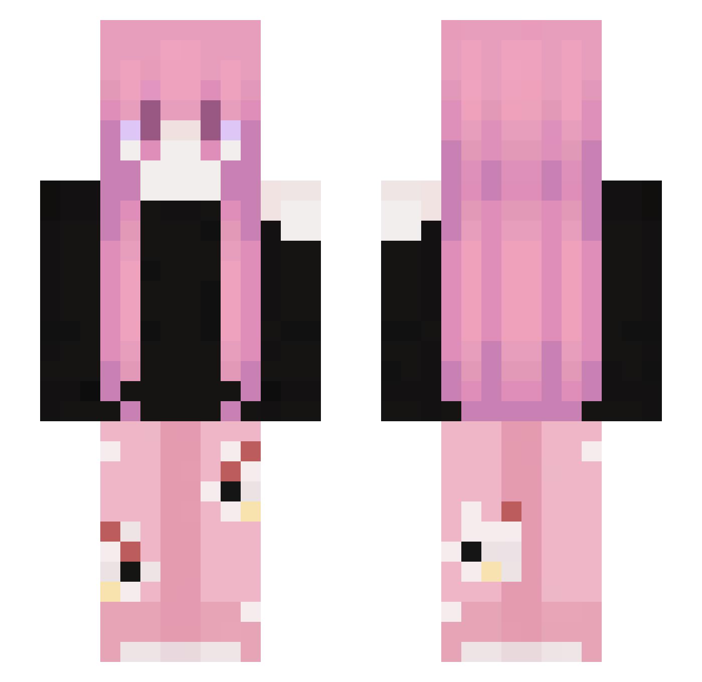 ruriuh Minecraft skin, front and back view